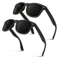 thumbnail image 1 of Sunier Polarized Sunglasses for Men Women Classic Retro Black Shades for Driving Fishing UV Protection -2 Pack, 1 of 9