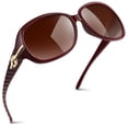 thumbnail image 1 of Sunier Oversized Sunglasses for Women Butterfly Style Burgundy Polarized Sunglasses with Crystal Decor UV Protection, 1 of 10
