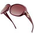 thumbnail image 1 of Sunier Retro Fashion Design and UV Protection Women's Sunglasses, Burgundy Frame/Gradient Burgundy, 1 of 10