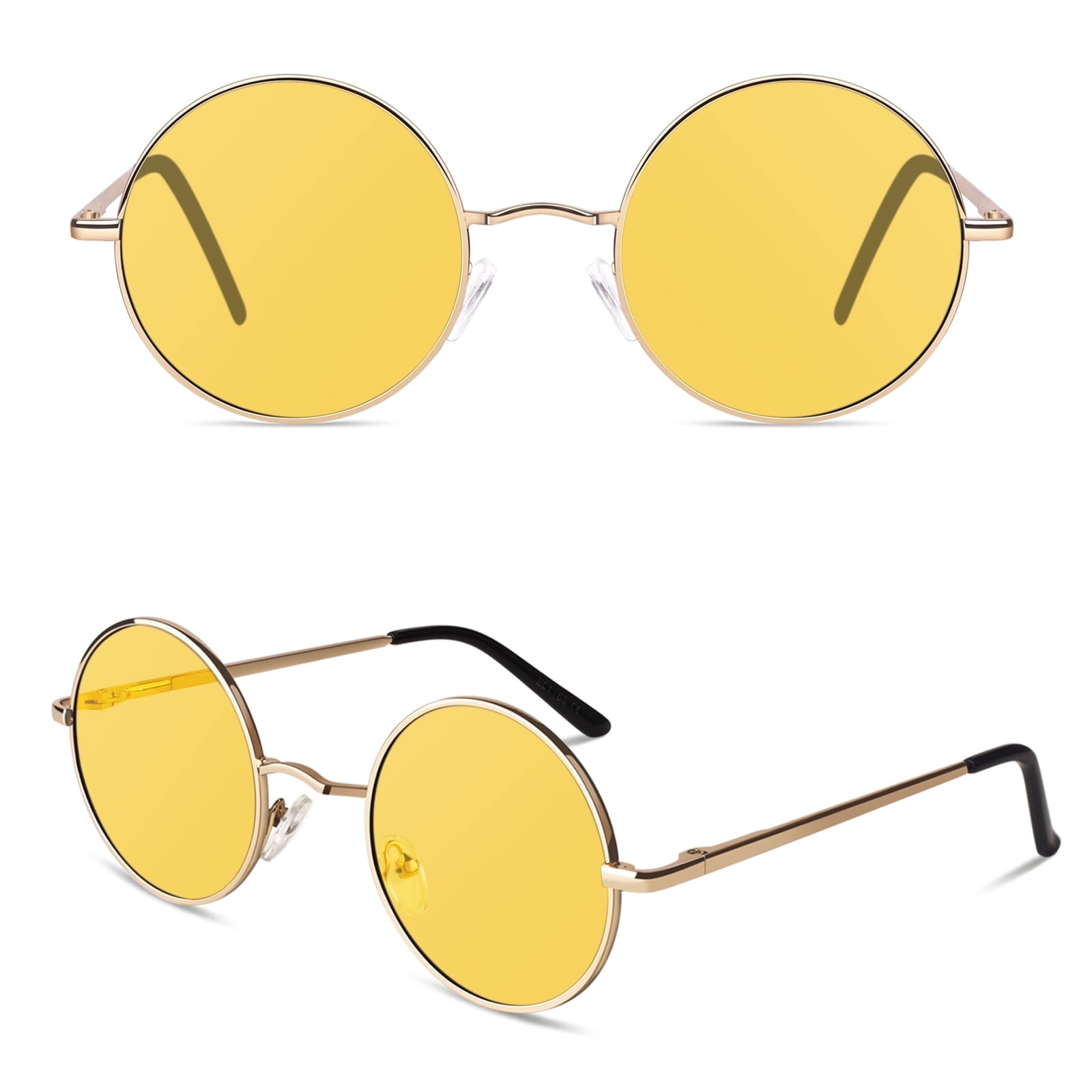 New Lennon Round Polarized Sunglasses for Men Women 70s Circle Hippie Costume Sunier Round Sunglasses Retro 70s Polarized Hippie Lennon  main image 2