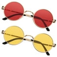 thumbnail image 1 of Sunier Round Sunglasses Retro 70s Polarized Hippie Lennon Metal Frame Men Women-2 Pairs, 1 of 9