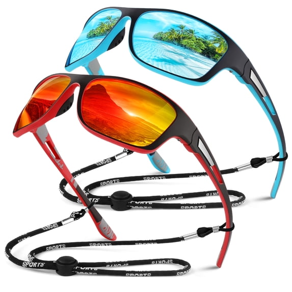 Sunier Sports Polarized Sunglasses for Cycling Driving Fishing 100% UV Protection