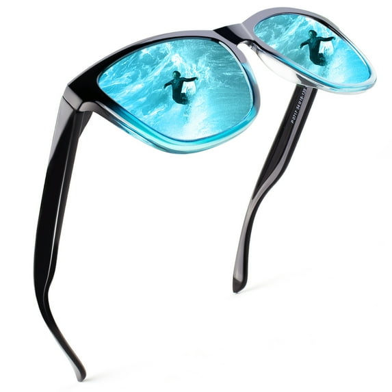 Sunier Vintage Polarized Sunglasses Stylish Gradient Frame for Young Women and Men