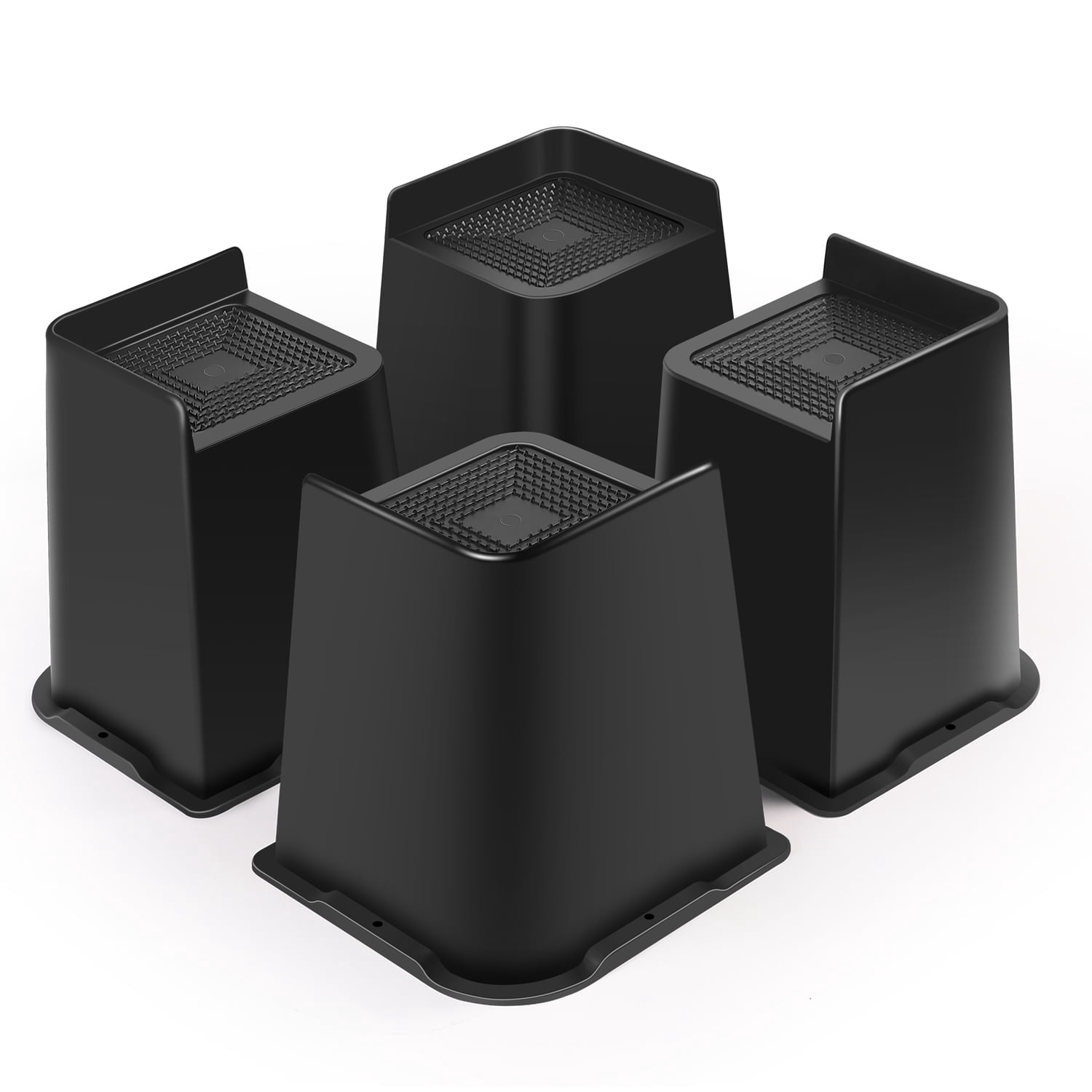 C Shape Riser Sunifier 6 inch L Shape Heavy Duty Bed Risers 4 Pack, Support 7000LBs ...