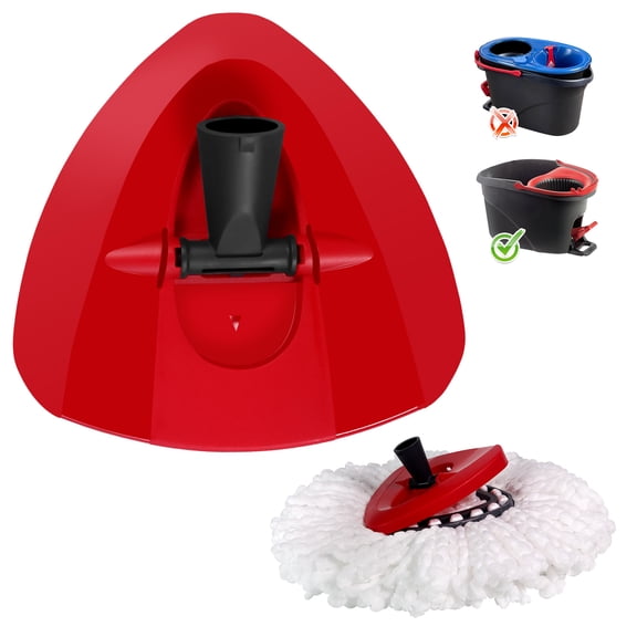Sunifier 6 inch Mop Replacement Base Easy Wrin Spin Mop, Mop Head Cover, Plastic Mop Base Case Disc