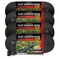 Sunifier Flat Soaker Hoses 10FT 4 Pack for Garden Beds Drip Irrigation