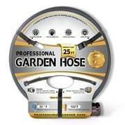 Sunifier Heavy Duty Garden Hose 5/8" x 25 FT, Hybrid Flexible Water Hose,  Kink Free,Lightweight, Leakproof Garden Hose for Outdoor,Backyard, Lawn, Car Wash,Bur