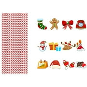 Sunisery 24 Pcs/Set Straws for Christmas, Red Plastic Drinking Straw Cute Props Decoration for Christmas Party