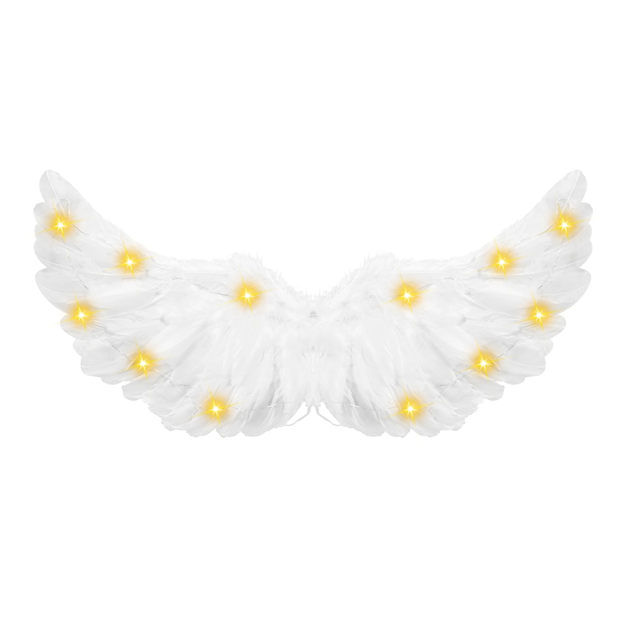 Sunisery Angel Costume for Adults Kids, LED Light Up Angel Wings