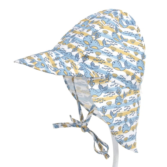 Sunisery Baby Boys Girls Sun Hat Breathable Adjustable Summer UPF 50 Sun Protection Beach Wide Brim Flap Hat