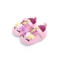 thumbnail image 1 of Sunisery Baby Girls Flower Unicorn Shoes PU Leather Shoes Soft Sole Crib Shoes First Walkers 0-18M, 1 of 6