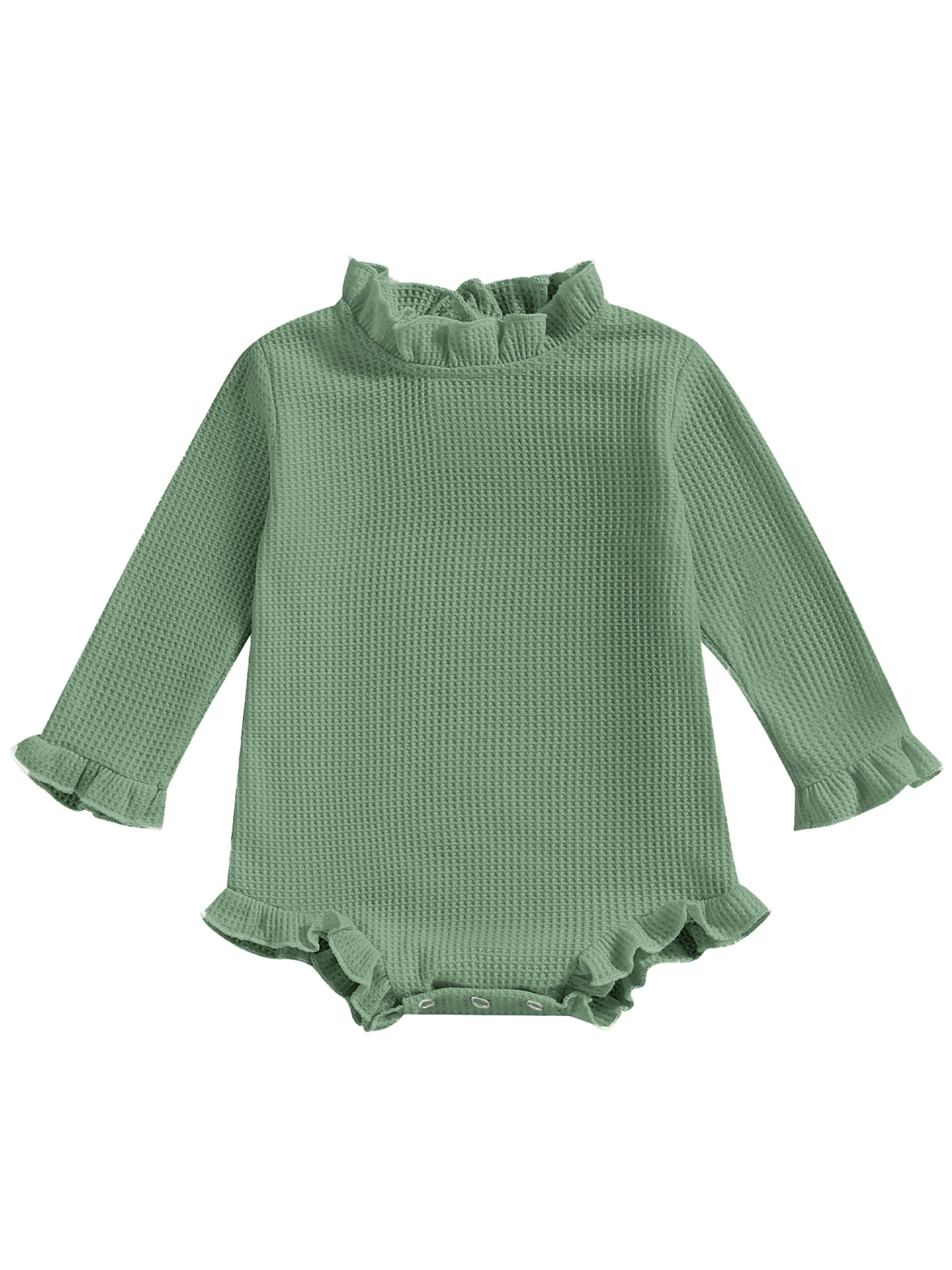 Sunisery Baby Girls Waffle Knit Sweater Romper Fall Winter Jumpsuit