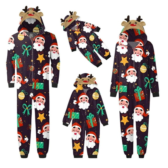 Sunisery Christmas Pajamas for Family 2023 Family Matching Outfits Xmas Long Sleeve Family Jammies Matching Holiday Pajamas