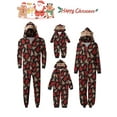 thumbnail image 1 of Sunisery Family Christmas Pjs Matching Sets Santa Print Jumpsuit Onesie with Hooded Christmas Pajamas for Family Holiday Xmas Sleepwear, 1 of 3