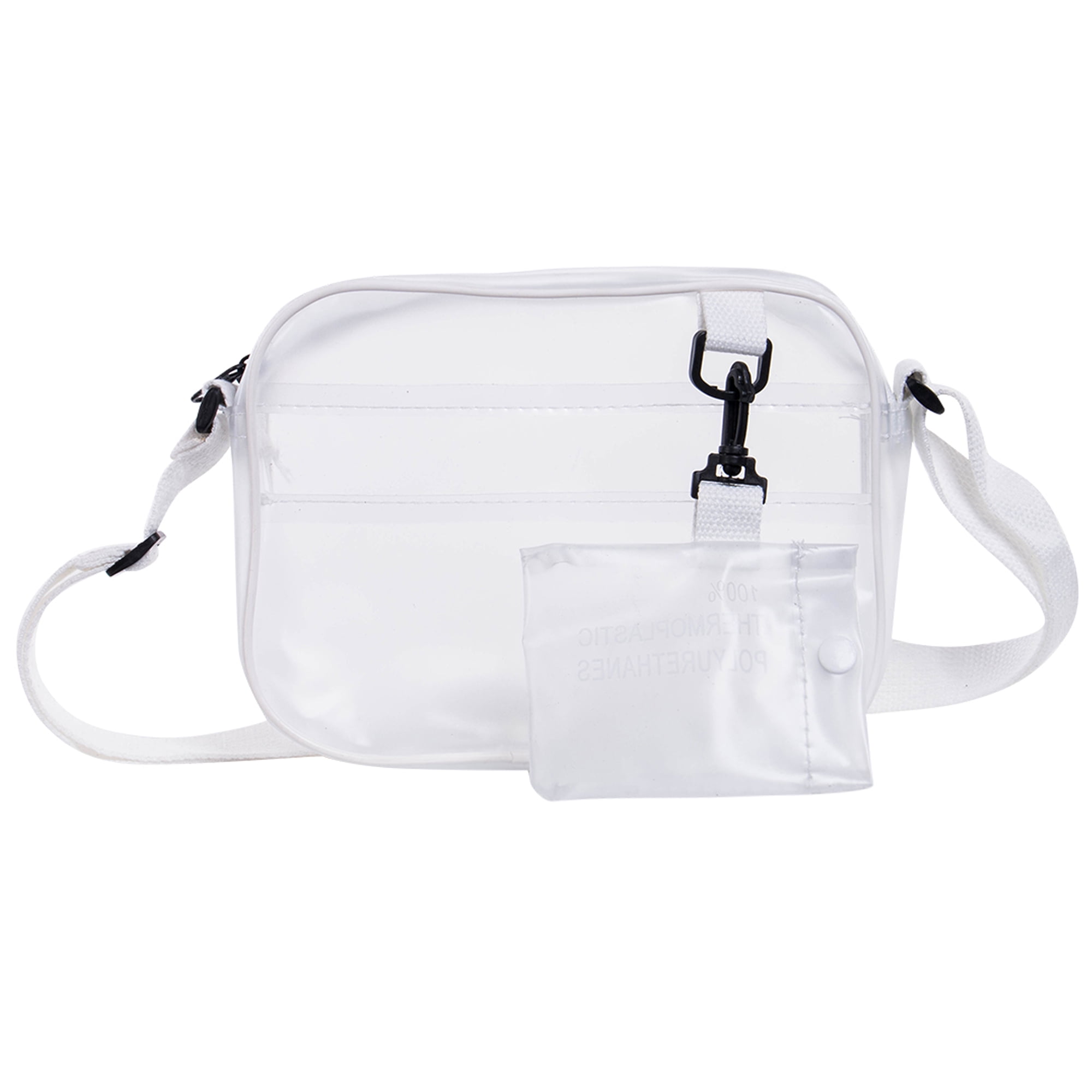 Wholesale Women's Small PVC Solid Color Fashion Square Lock Clasp Jelly Bag