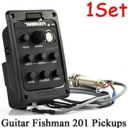 Sunisery Fishman Presys+201 Acoustic Guitar Blend Preamp Piezo Pickup 4-Band EQ Equalizer Pickup Tuner Transducer