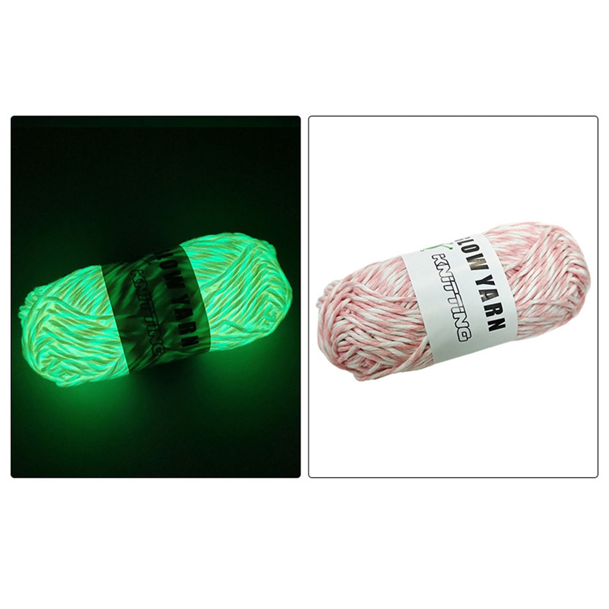 Sunisery Glow in The Dark Yarn DIY Knitting Luminous Yarn Sewing Crocheting  Supplies Fluorescent Yarn for DIY Arts Crafts Party 