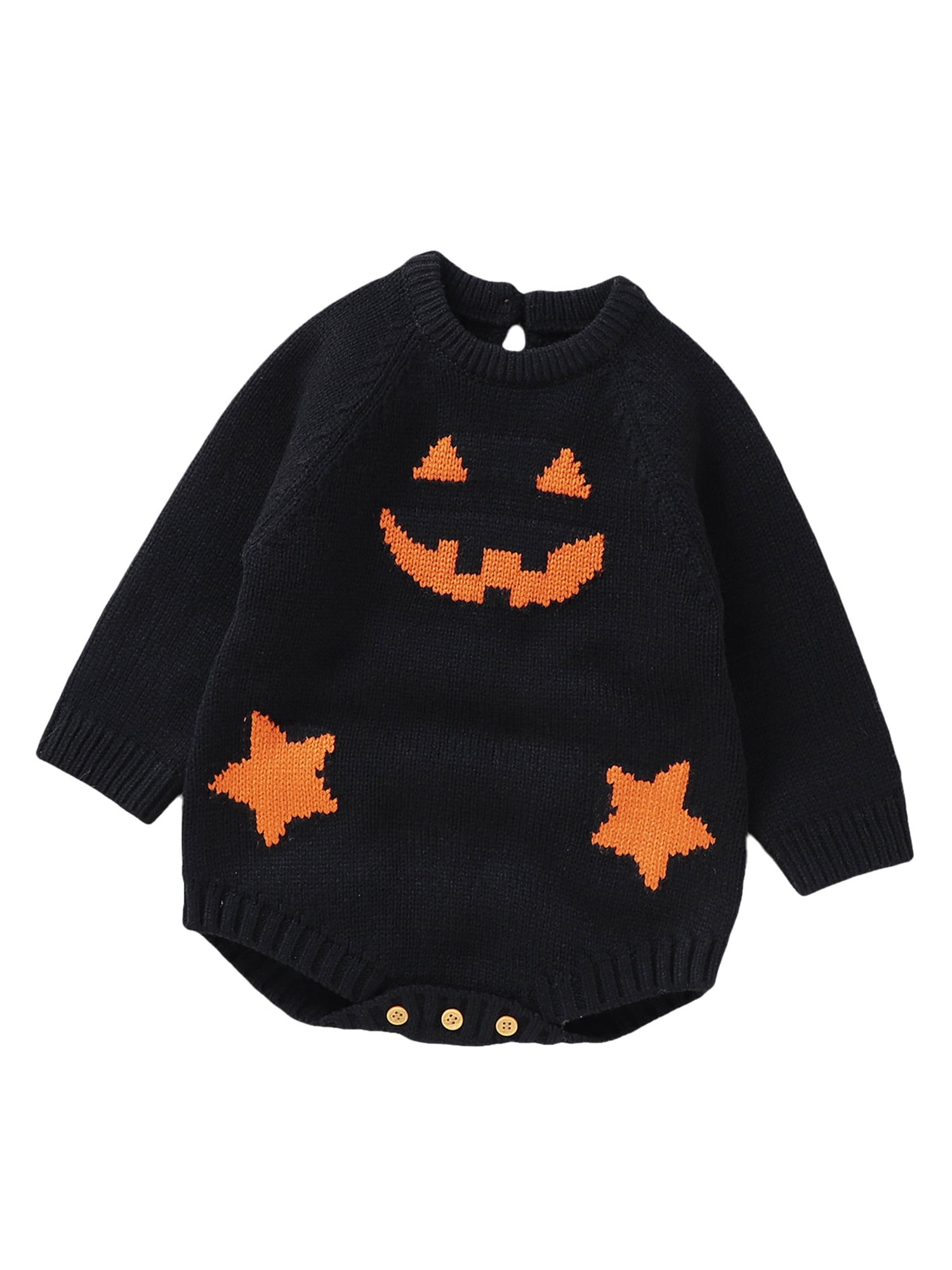 Sunisery Halloween Baby Girl Boy Sweater Romper Long Sleeve Crew Neck