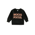 thumbnail image 1 of Sunisery Infant Baby Girl Boy Halloween Sweatshirt Outfits for Toddlers Letter Long Sleeve Sweater Pullover Tops, 1 of 6
