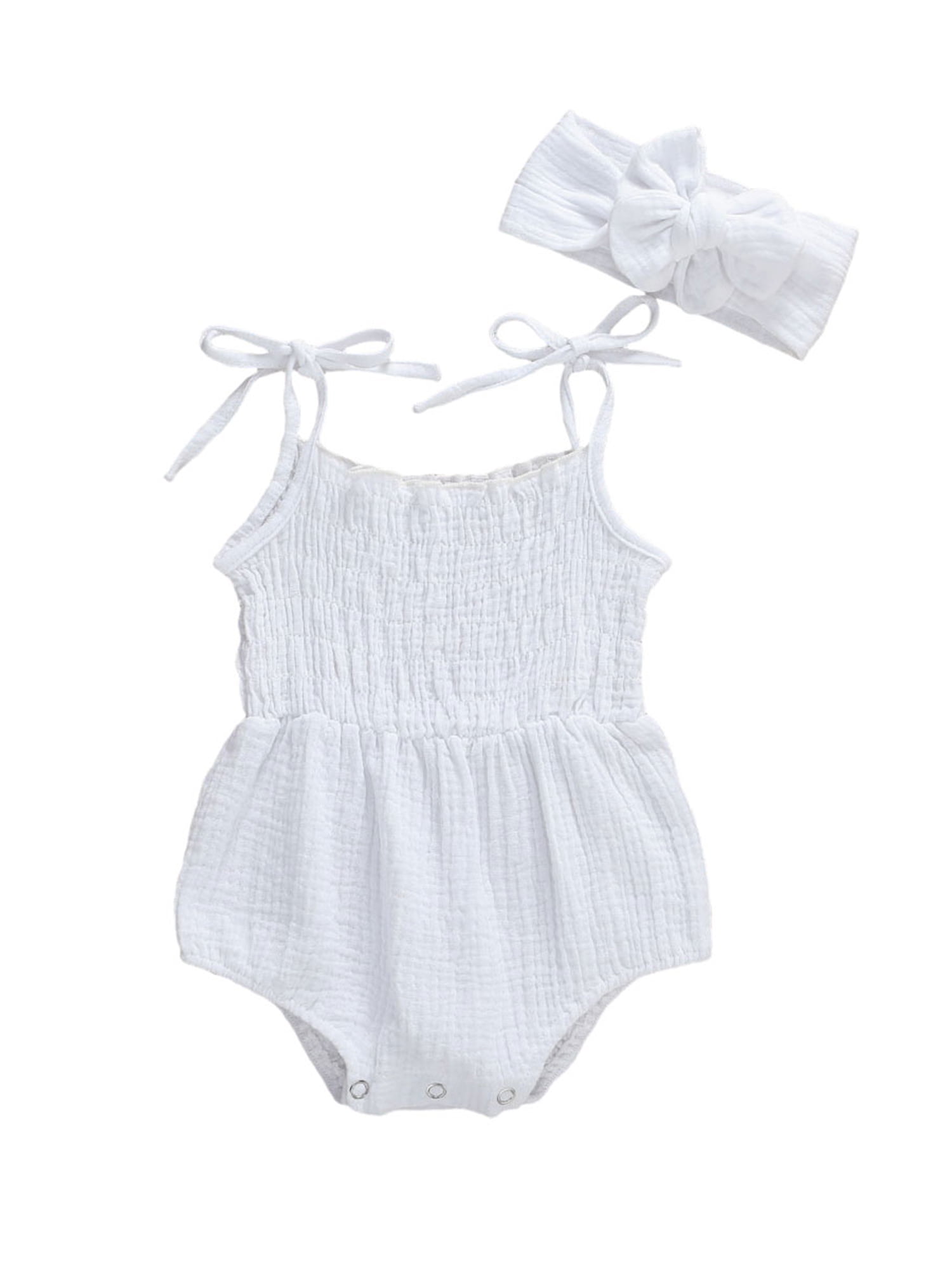 Baby / Toddler Girl Solid Halter Onesies