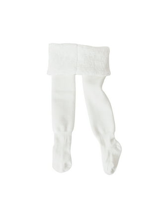 Girls Fleece Lined Footed Tights