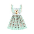 thumbnail image 1 of Sunisery Kids Girls Easter Dress Ruffle Casual Rabbit Pattern Little Princess Smocked Easter Bunny Dress, 1 of 6