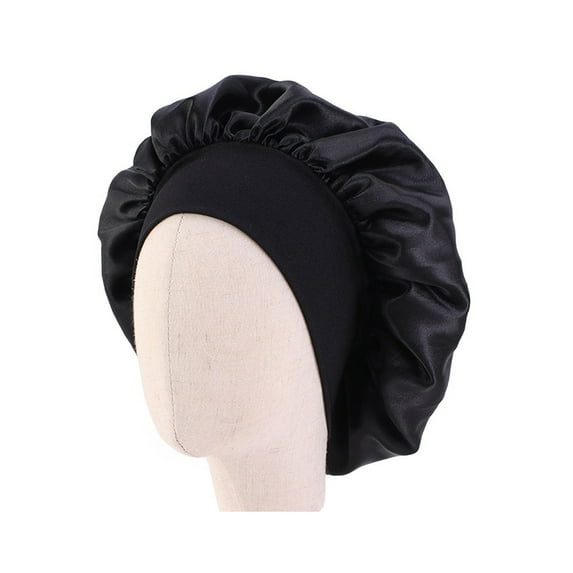 Sunisery Kids Soft Silk Satin Bonnet Wide Band Sleeping Cap Adjustable Hair Care