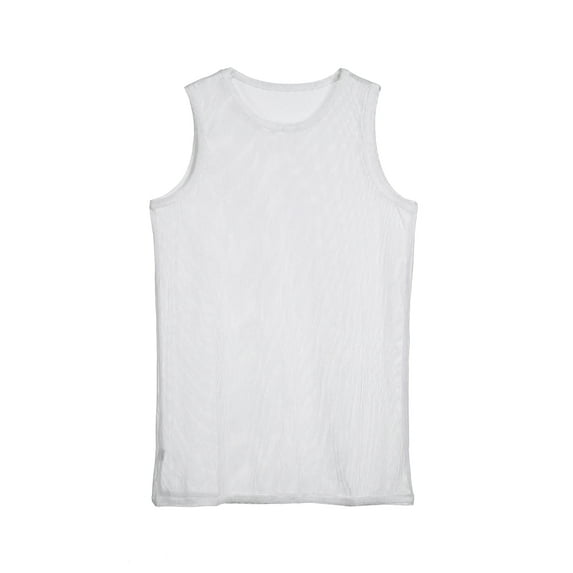 Sunisery Male Mesh Sleeveless Fishnet Tank Tops,Workout Underwear Vest