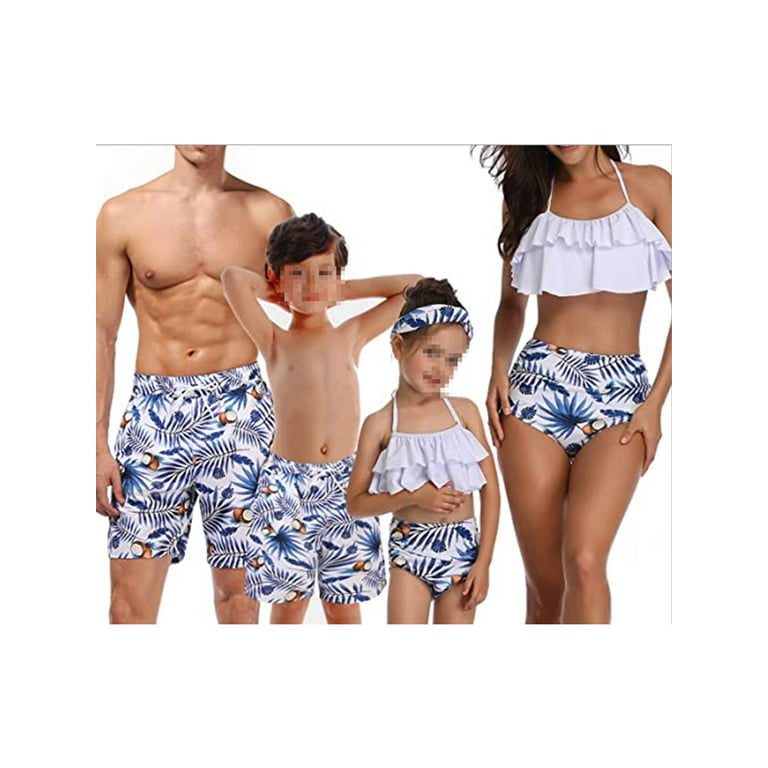 Sunisery Matching Family Bathing Suits Mother Father Boys Girls