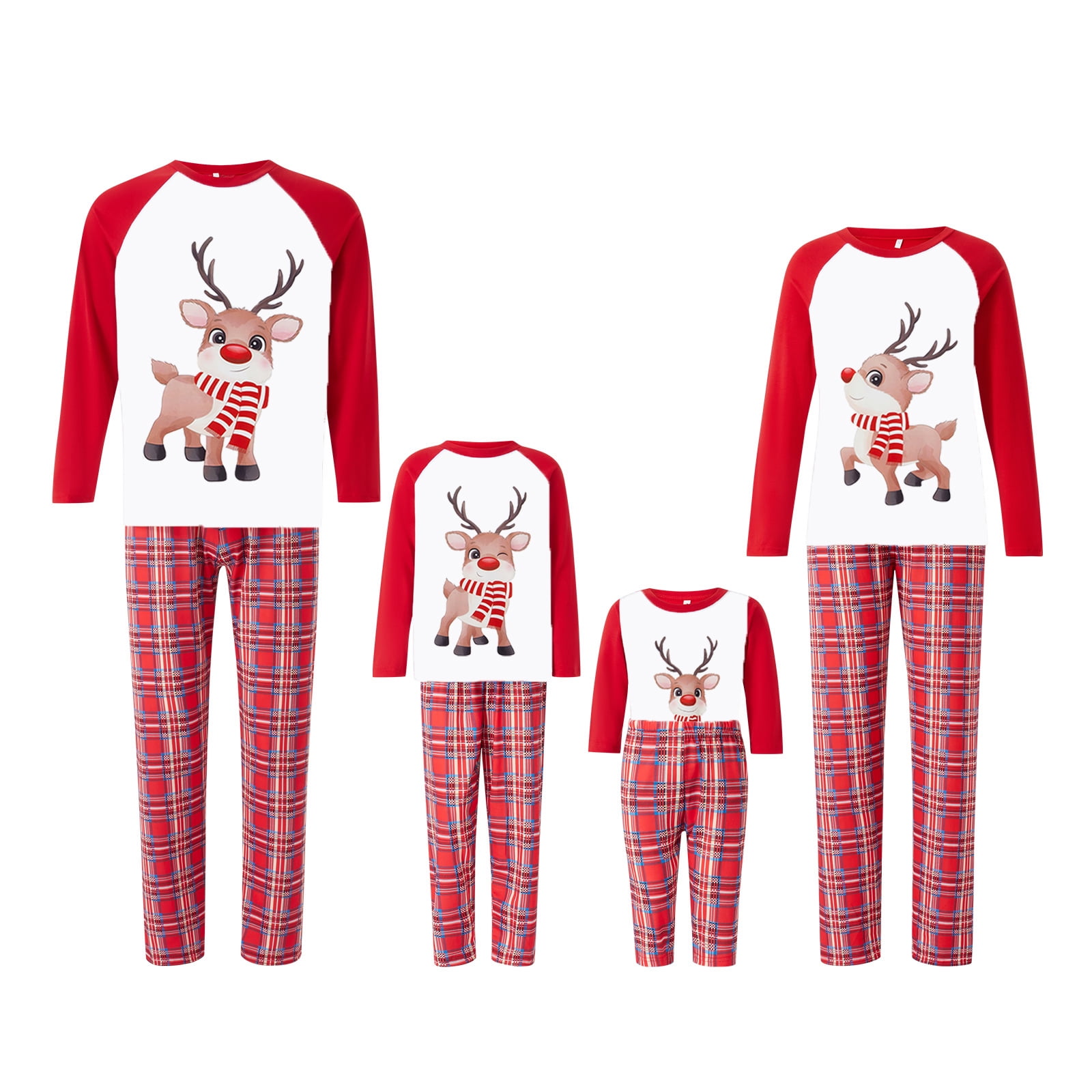 2pcs Kid's Trendy Pajamas, Long Sleeve Top & Pants Set, Cartoon Deer & Dog  Patttern Comfy PJ Set, Girl's Loungewear, As Christmas Gift