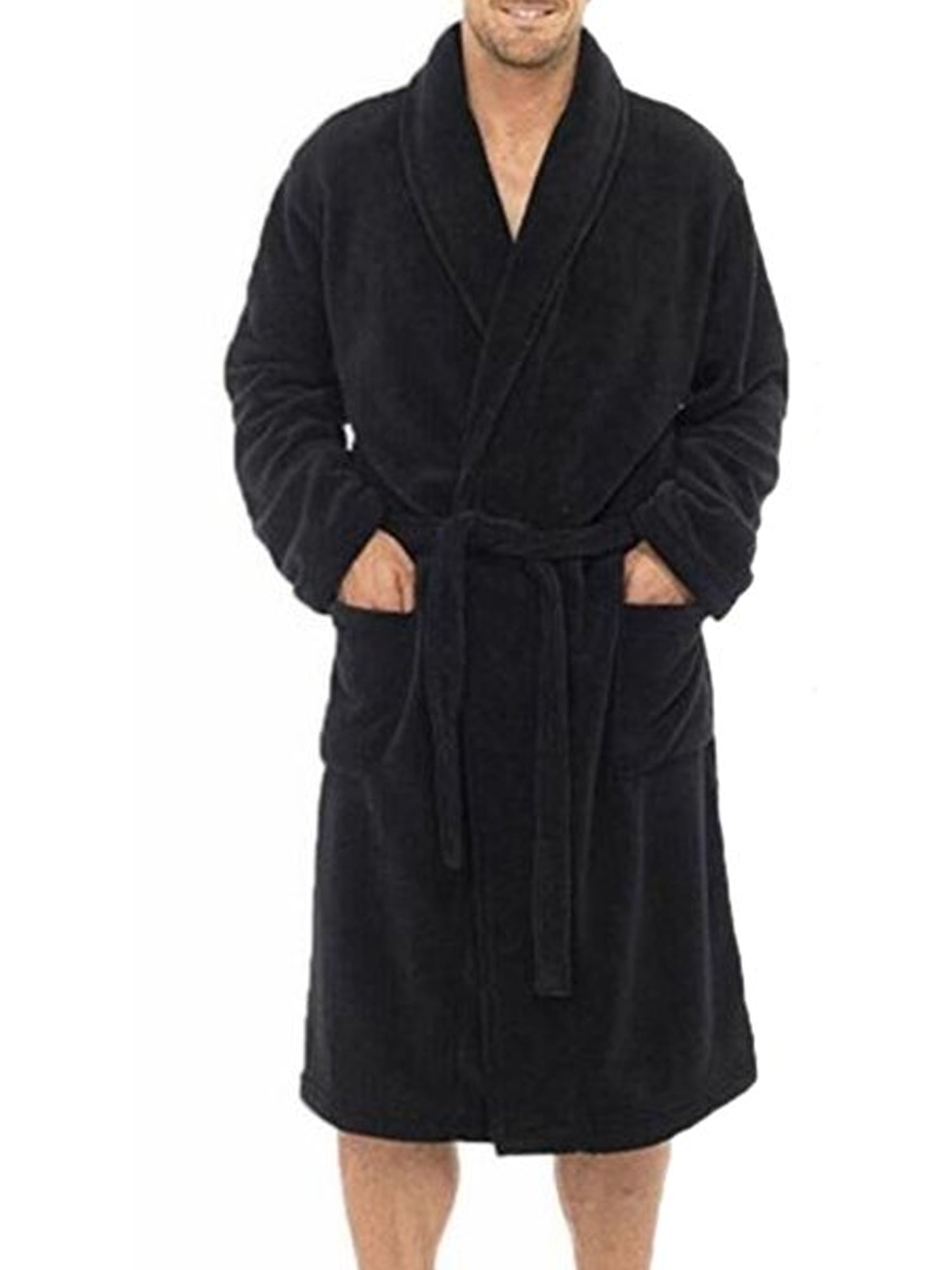 Amazon.com: Long Dressing Gowns for Men,Super Warm and Cozy Luxury Fleece  Thick Men's Nightwear Robe Bathrobe for Winter,Blue,M : Clothing, Shoes &  Jewelry