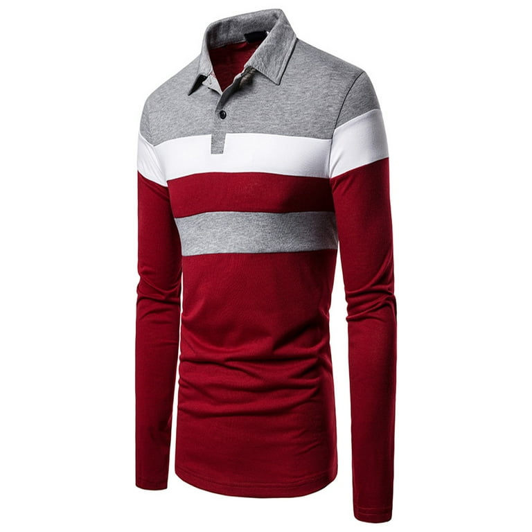 Long sleeve polo shirts walmart best sale