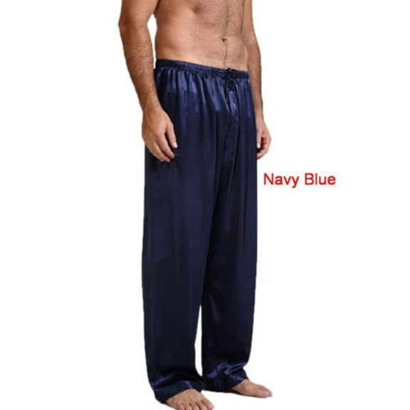 Sunisery Mens Silk Satin Pajamas Pyjamas Pants for Men Sleep Bottoms Nightwear Sleepwear Trousers