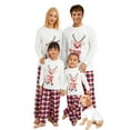 thumbnail image 1 of Sunisery Merry Christmas Family Matching Pajamas Sets Plaid Deer Print Holiday Xmas Pjs Sleepwear For Family Adults Kids, 1 of 7