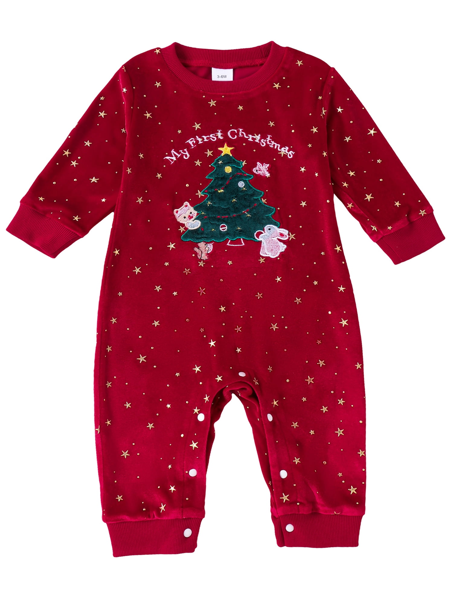 Sunisery My First Christmas Jumpsuit Elf Reindeer Romper Costume Santa