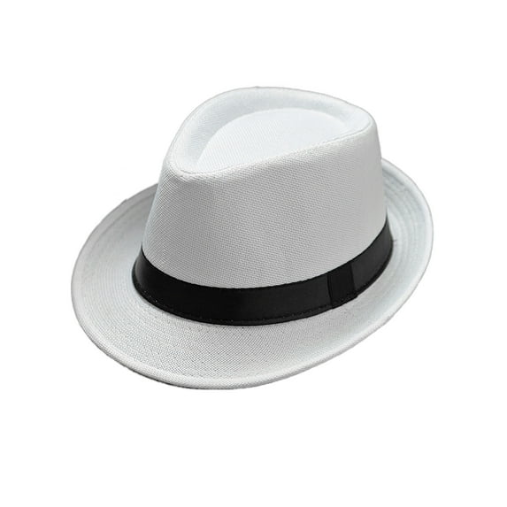 Sunisery New Classic Straw Fedora Hat Mens Women Wide Brim Panama Hat Summer Dress Hat