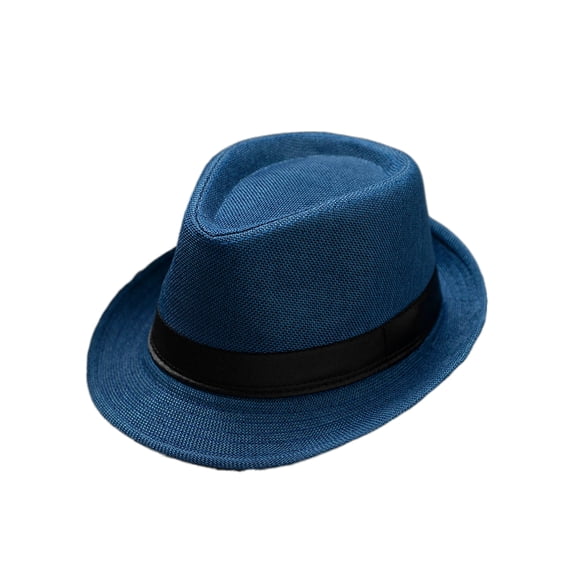 Sunisery New Classic Straw Fedora Hat Mens Women Wide Brim Panama Hat Summer Dress Hat