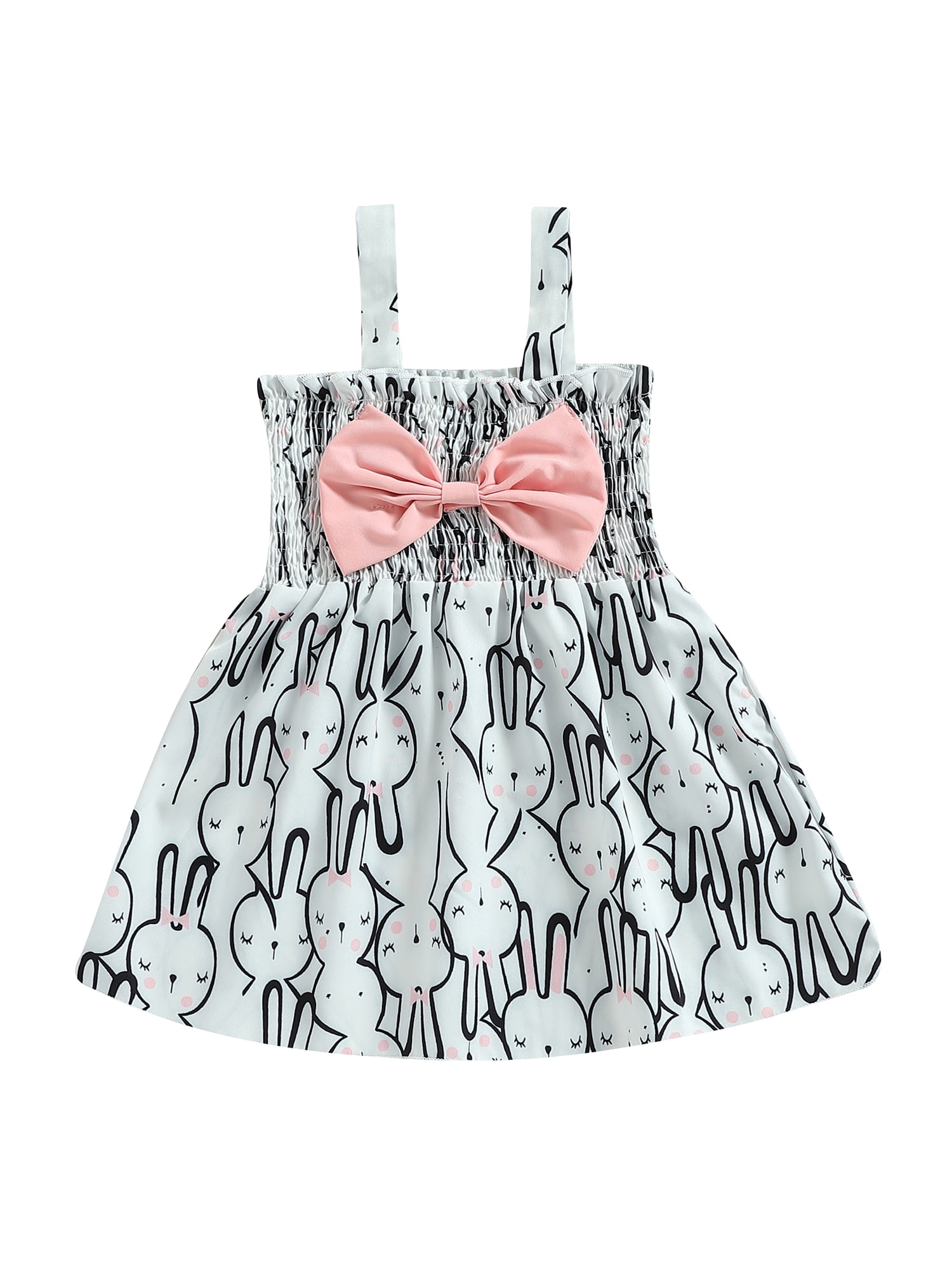 Sunisery Newborn Baby Girl Easter Dress Summer Sleeveless Bunny