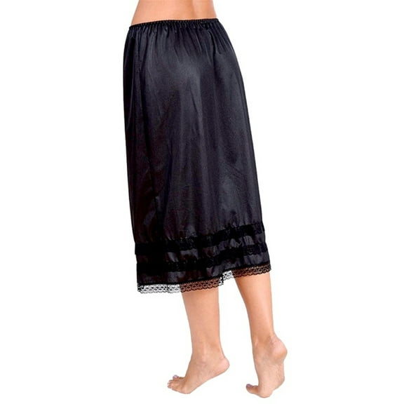 Sunisery Plus Size Womens Elastic High Waist Bust Skirts Smooth Swing Dress Underskirt Anti-Static Half Slip Snip Skirt L-3XL