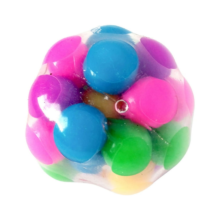 Sunisery Squeeze Ball Toy DNA Colorful Beads Relieve Stress Hand