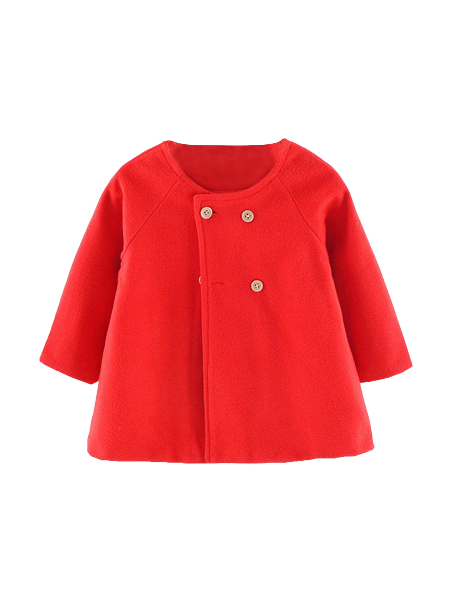 Sunisery Toddler Kids Baby Girls Warm Wool Trench Coat Buttoned