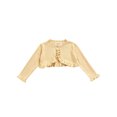 thumbnail image 1 of Sunisery Toddlers Infant Baby Girls Knitted Cardigan Lace Long Sleeve Outwear Casual Solid Color Tops Apricot 1-2 Years, 1 of 9