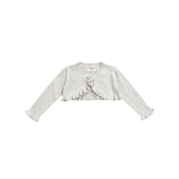 Sunisery Toddlers Infant Baby Girls Knitted Cardigan Lace Long Sleeve Outwear Casual Solid Color Tops Gray 4-5 Years