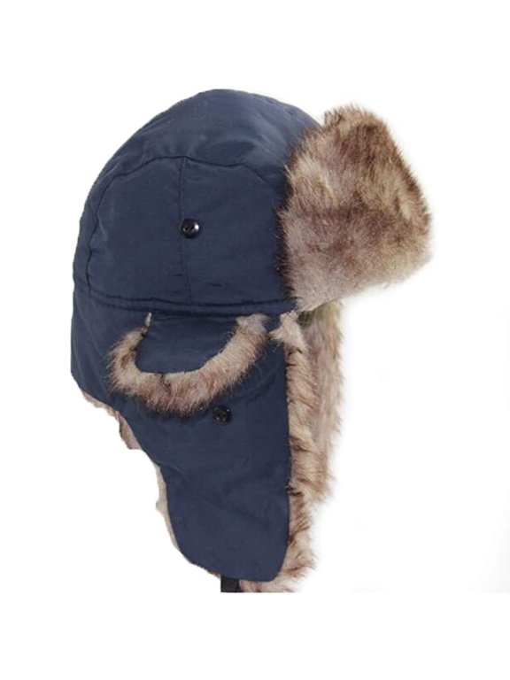 Unisex Men Women Russian Hat Trapper Bomber Warm Ear Flaps Winter Ski Hat Cap Headwear