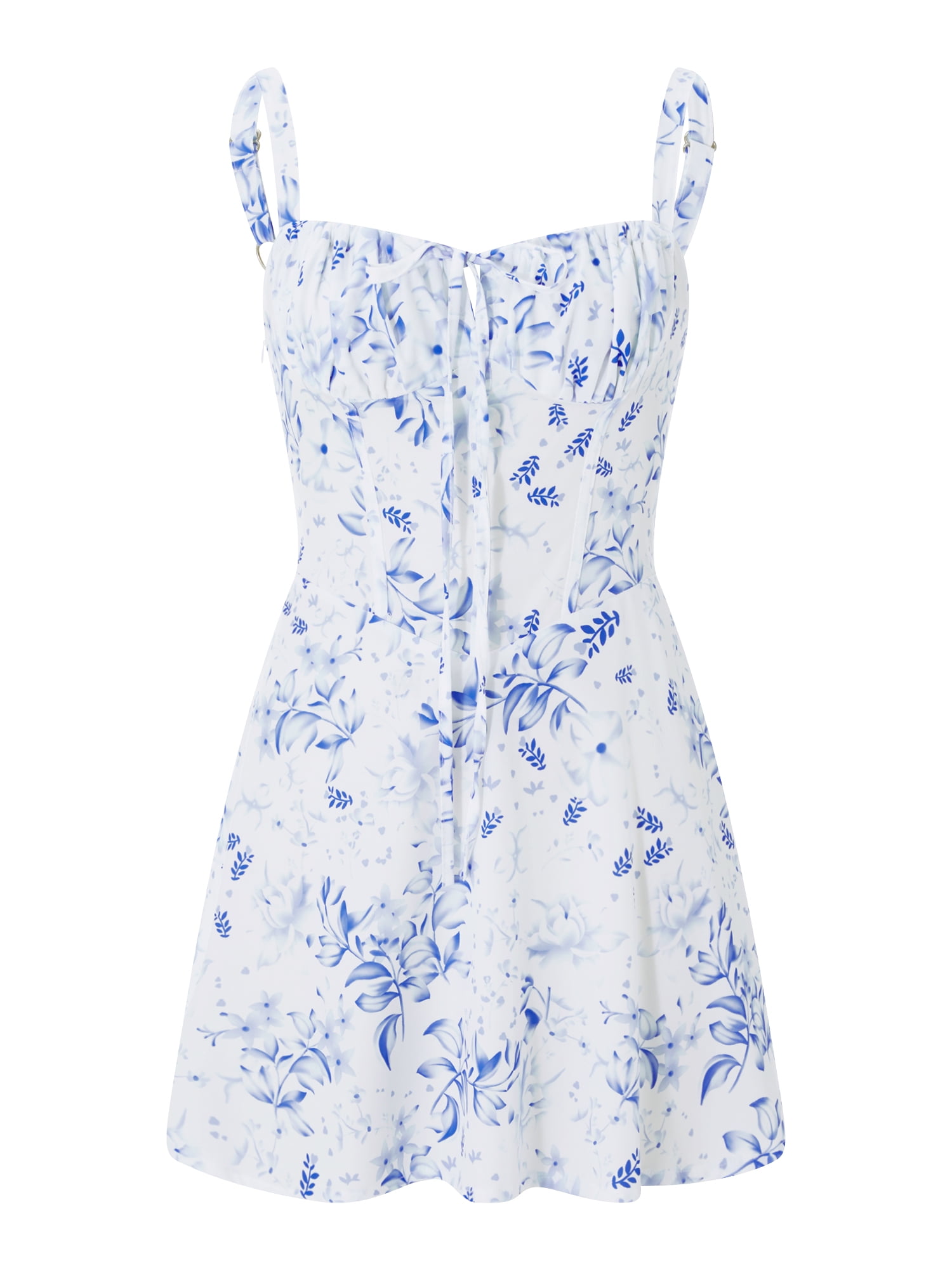 knee length dresses for ladies Monika White Cutout Halter Mini Dress main image 1