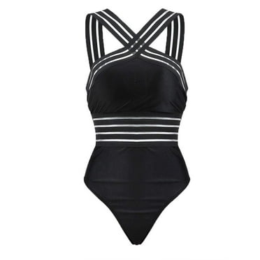 Sunisery Women Crisscross One Piece Swimsuit Tummy Control Bathing Suit Front Crossover Swimwear