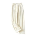 thumbnail image 1 of Sunisery Women Flannel Fleece Pajama Pants Winter Thick Plush Warm Sleepwear Trousers with Pockets Drawstring, 1 of 5