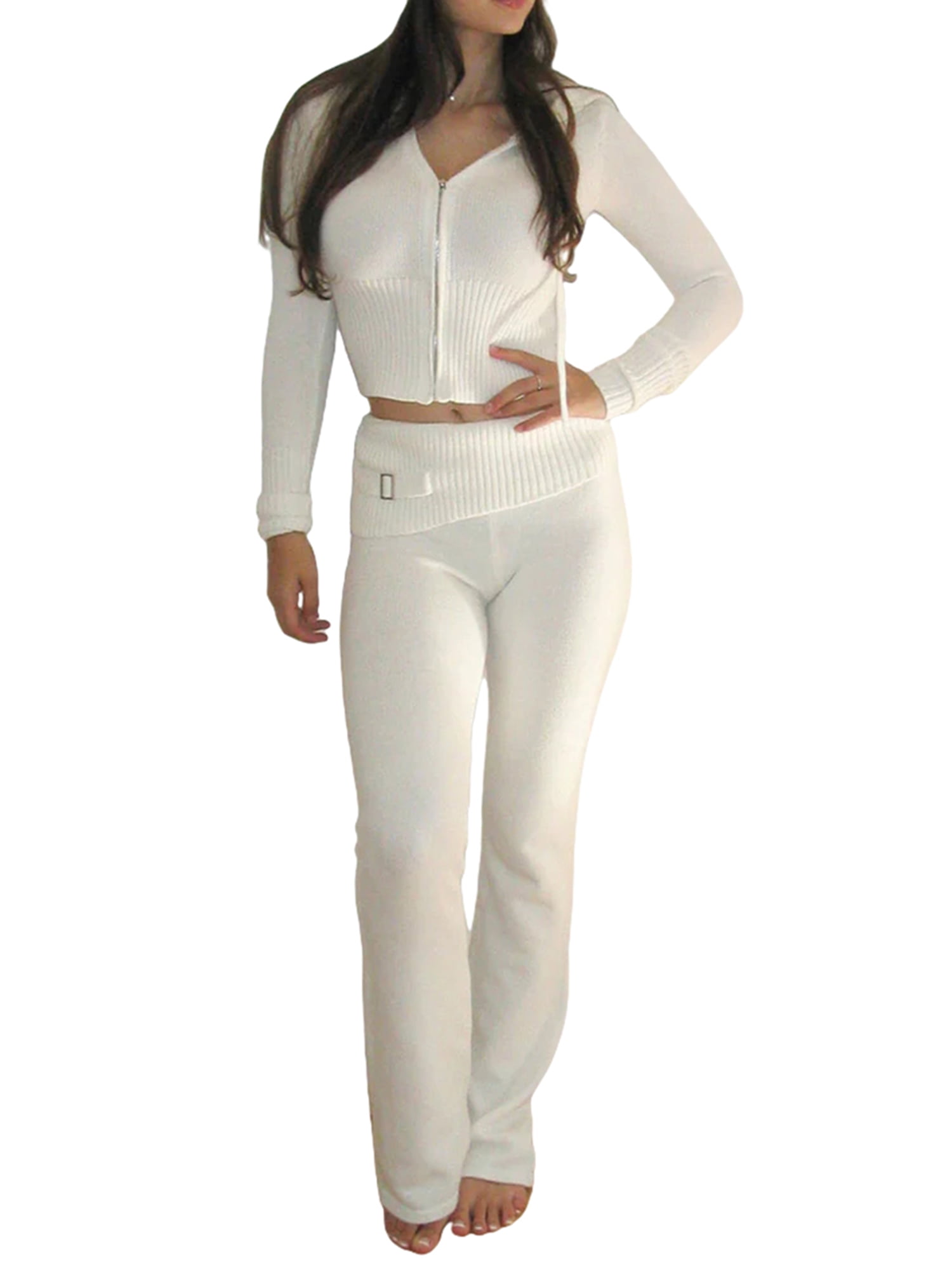 White matching set outfit cheap