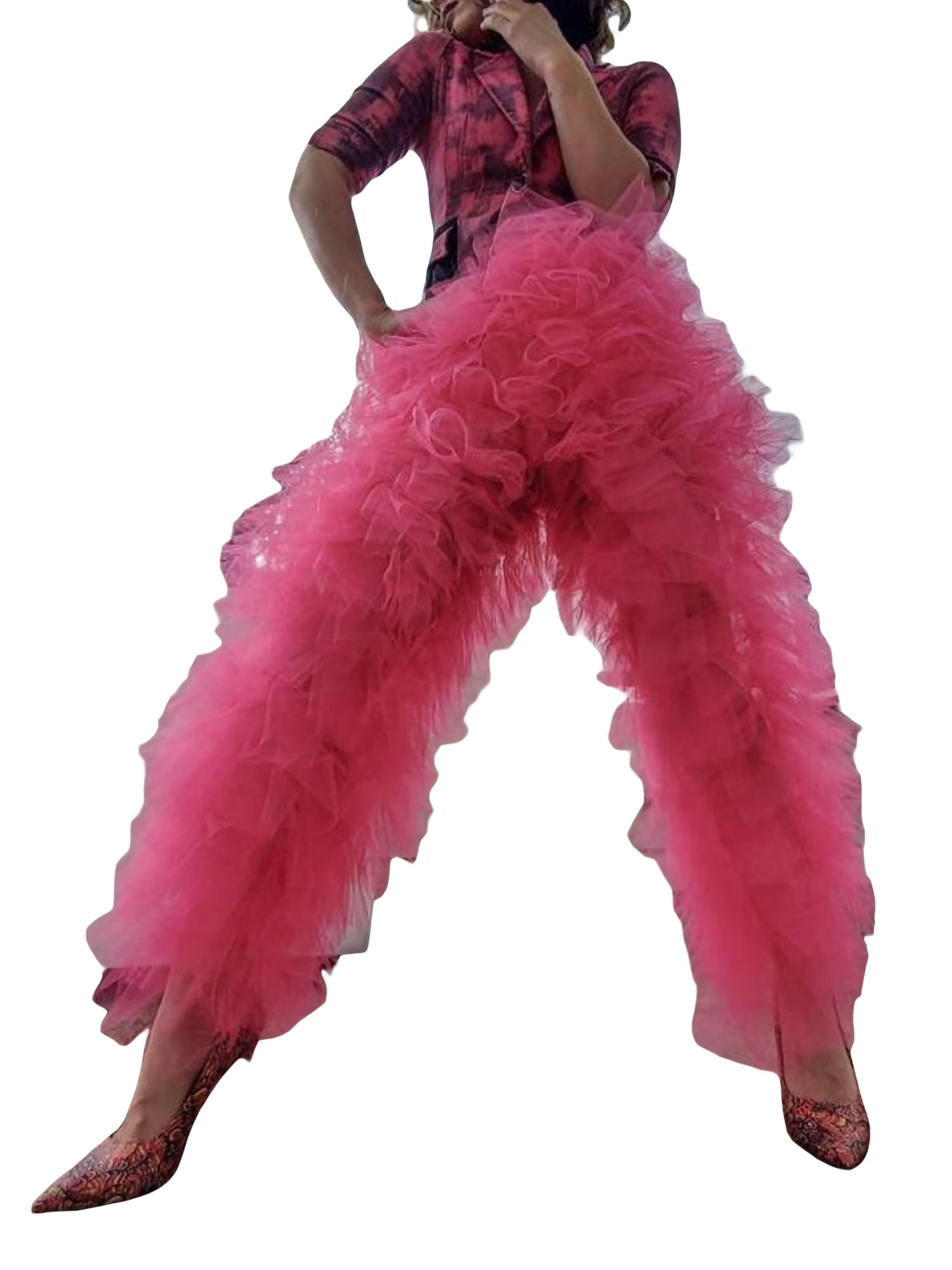 Sharara Pants Women's See-Through Tulle Pants - 43