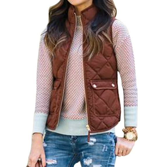 Sunisery Women Puffer Padded Vest Jacket Gilet Ladies Sleeveless Coat Snowsuit Jacket